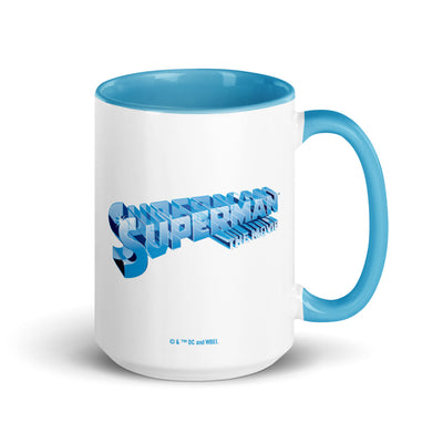 Superman: The Movie Crystal Blue Logo Two-tone Mug