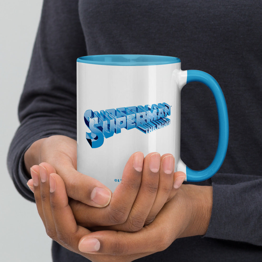 Superman: The Movie Crystal Blue Logo Two-tone Mug