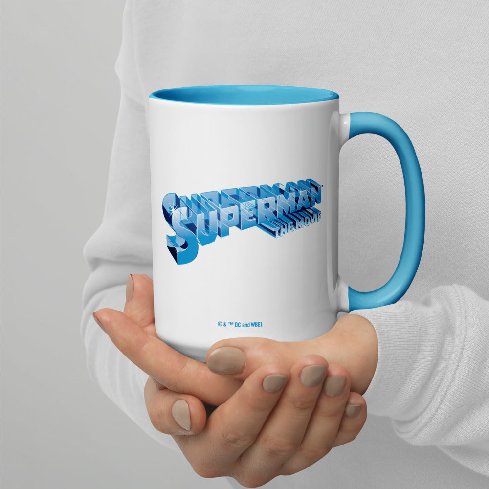 Superman: The Movie Crystal Blue Logo Two-tone Mug