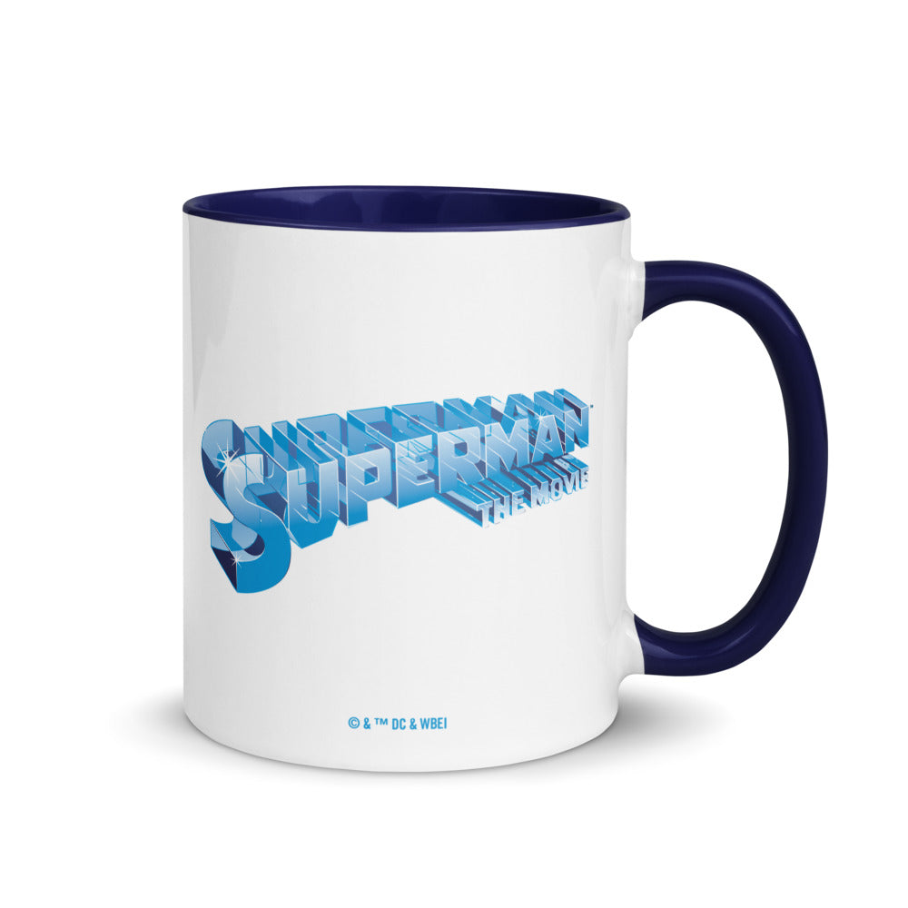 Superman The Movie Crystal Blue Logo Two-tone Mug