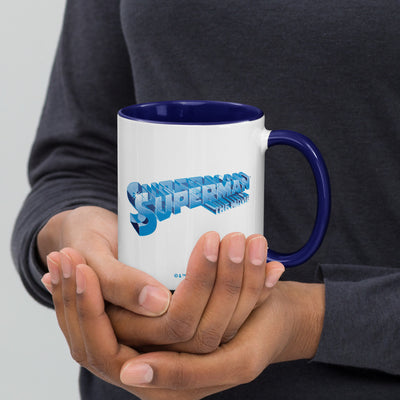 Superman The Movie Crystal Blue Logo Two-tone Mug