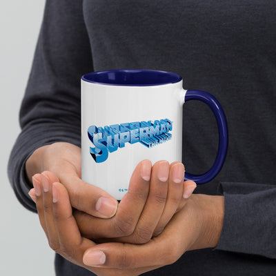 Superman: The Movie Crystal Blue Logo Two-tone Mug