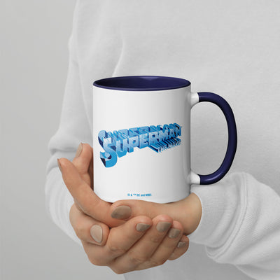 Superman: The Movie Crystal Blue Logo Two-tone Mug