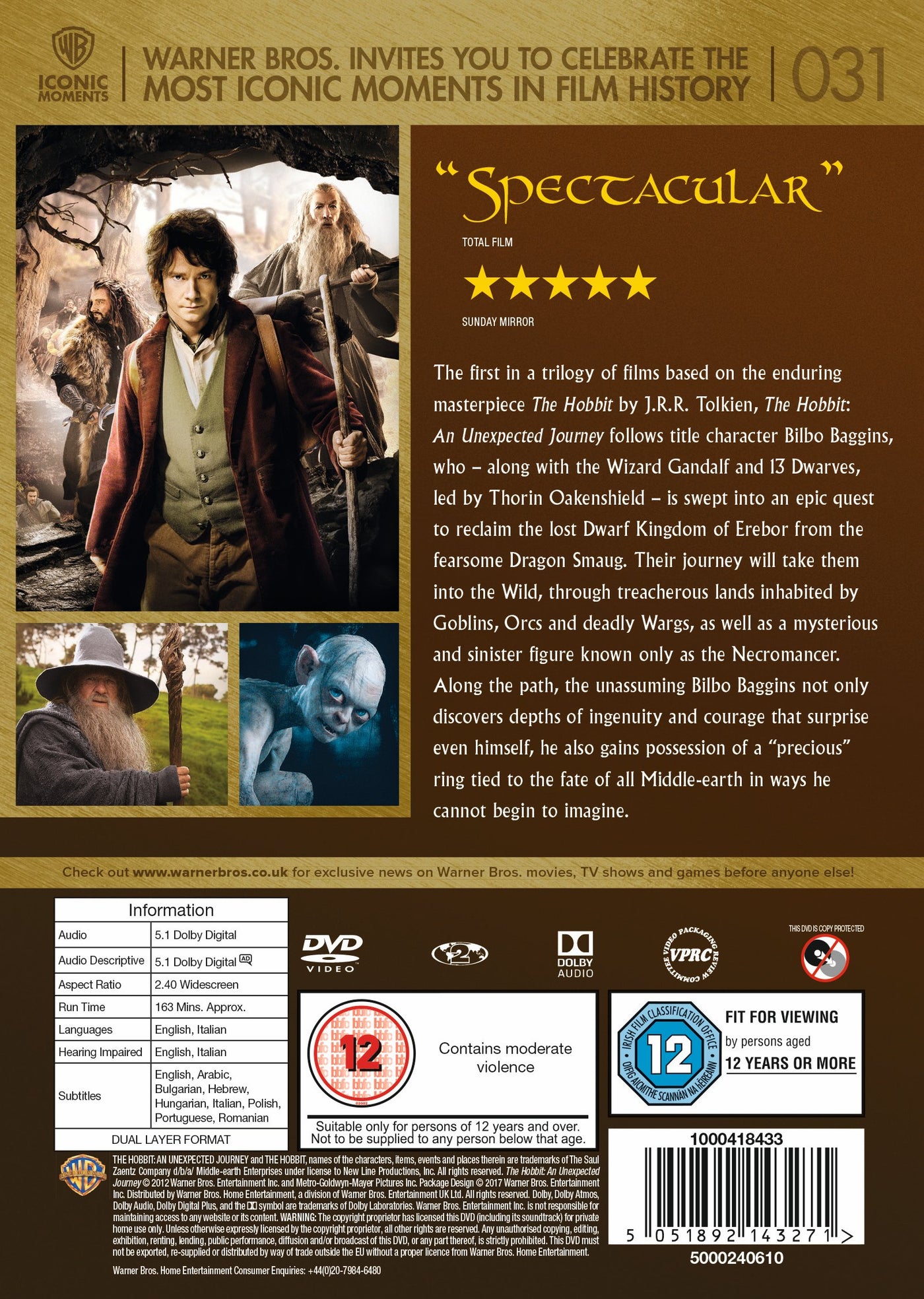 Buy The Hobbit: An Unexpected Journey + Bonus - Microsoft Store