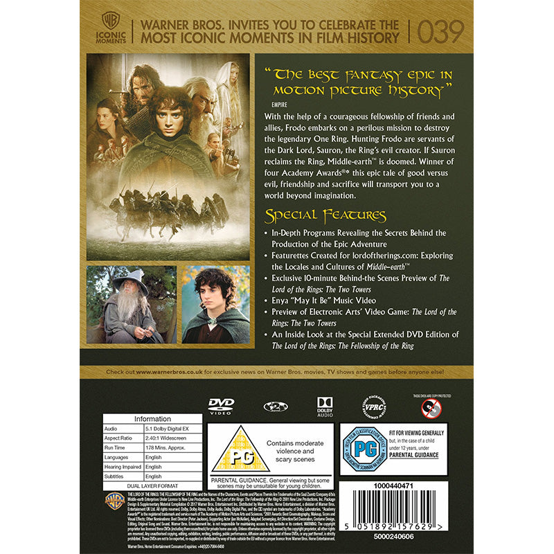 The Lord Of The Rings: The Fellowship Of The Ring [2013] (DVD)