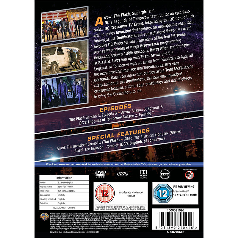 Dvd The Flash All Episodes In English Invasion! DC Crossover (DVD)