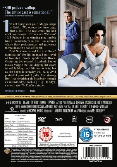 Cat On A Hot Tin Roof [1958] (DVD)