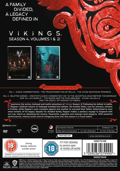 Vikings Complete Season 4 [2017] (DVD)