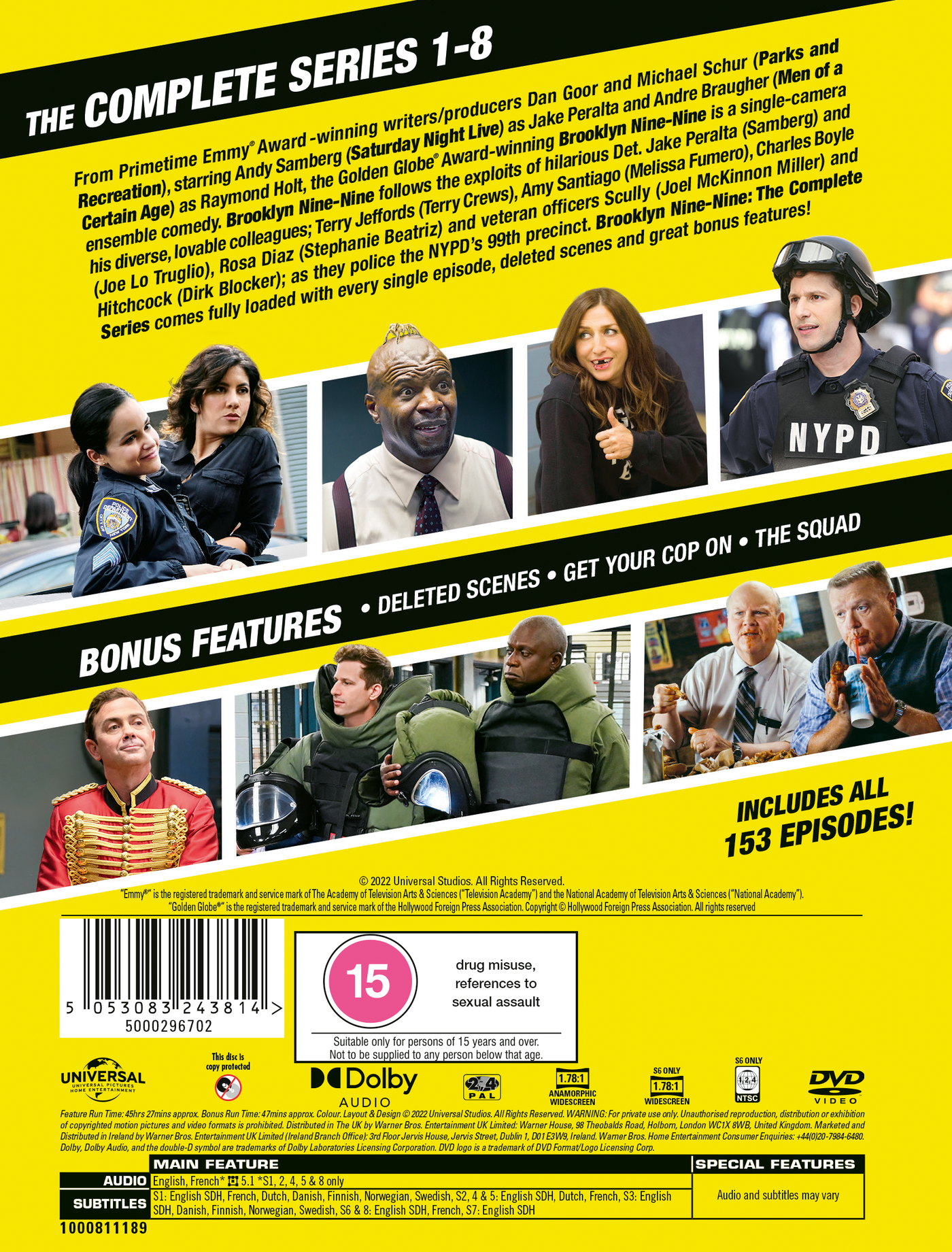 Brooklyn Nine-Nine: Season 1-8 (DVD) (2013-2021)