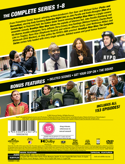 Brooklyn Nine Nine Season 1 8 DVD 2013 2021 Warner Bros. Shop UK