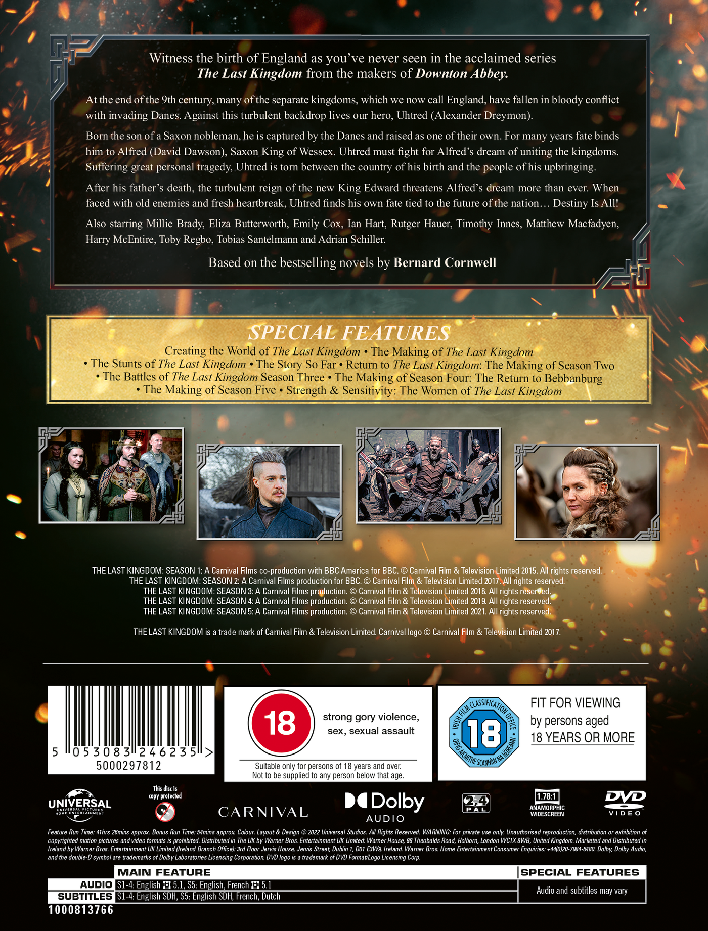 The Last Kingdom season 1-5 (DVD) (2022)