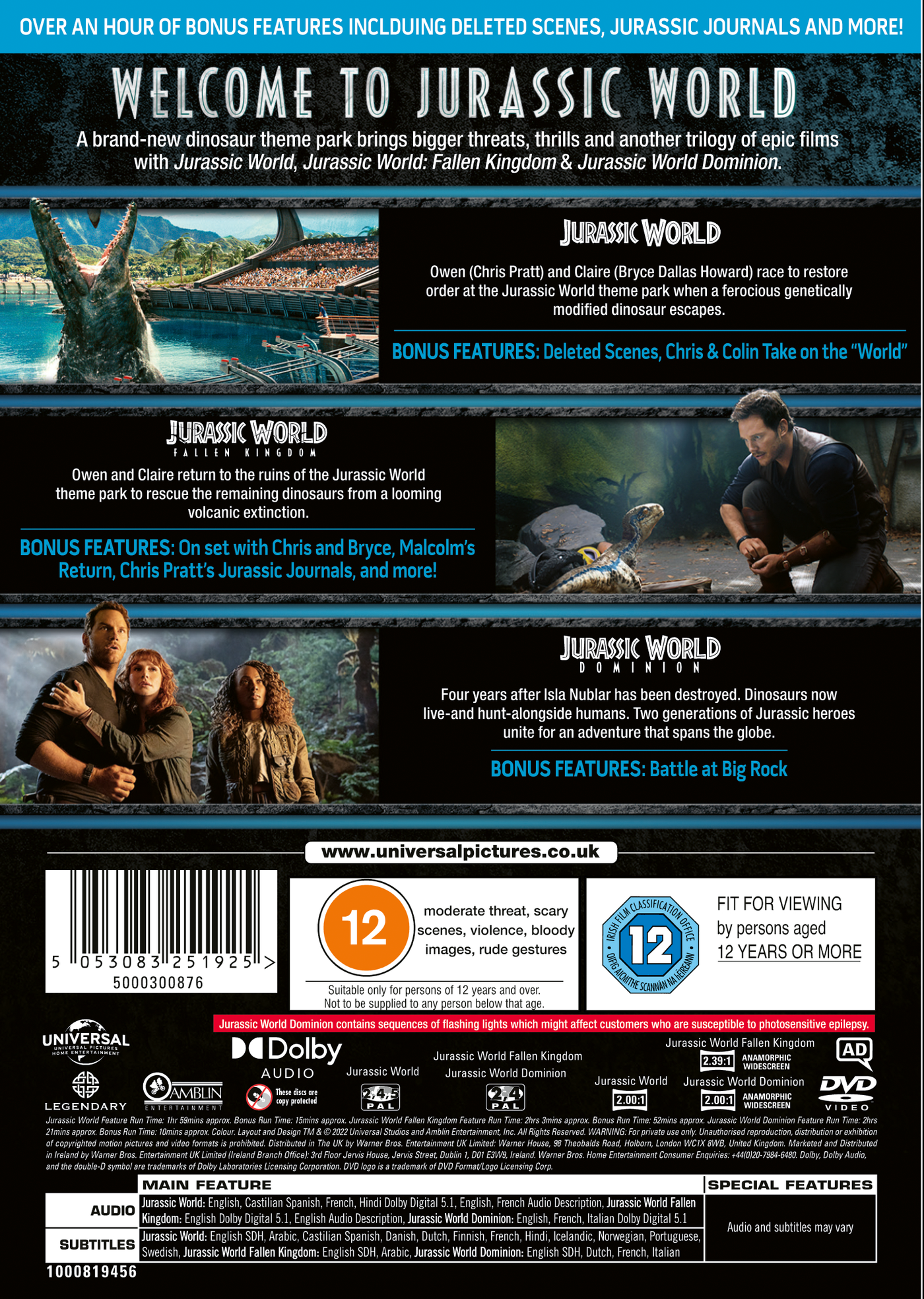 Jurassic World Trilogy (DVD) (2022)