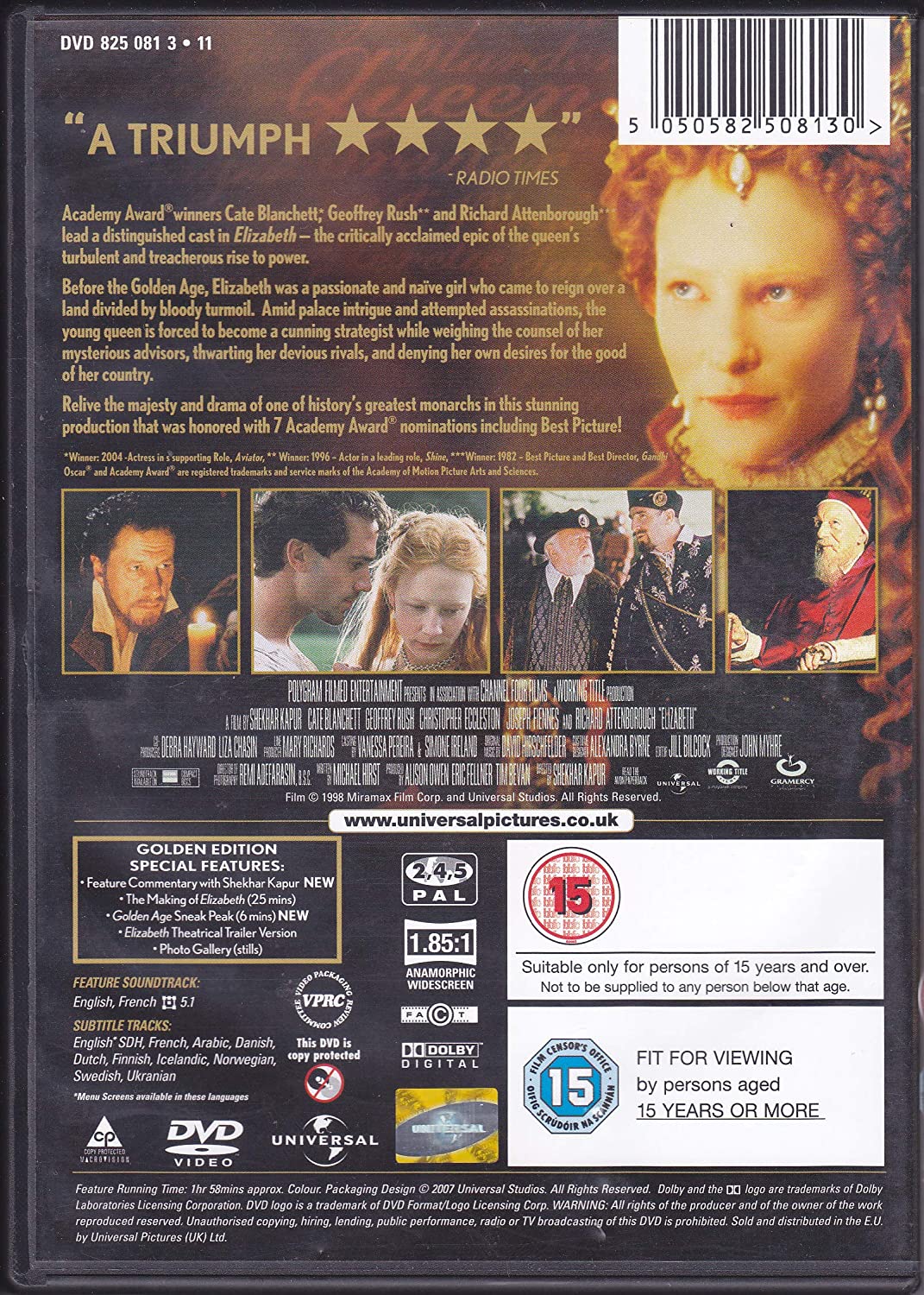 Elizabeth [Special Edition] [1998] (DVD)