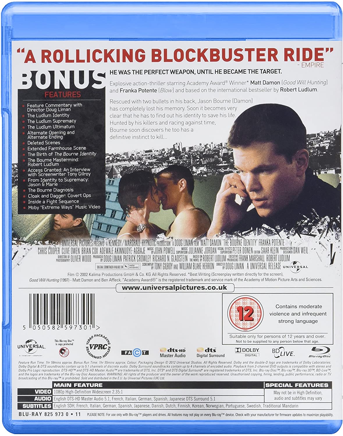 The Bourne Identity [2002] (Blu-ray)