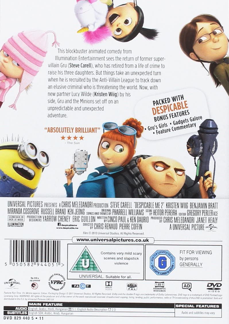 Despicable Me 2 (Illumination) (DVD) – Warner Bros. Shop - UK