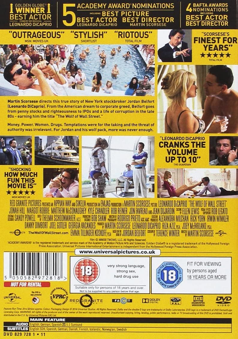 The Wolf of Wall Street [2014] (DVD)
