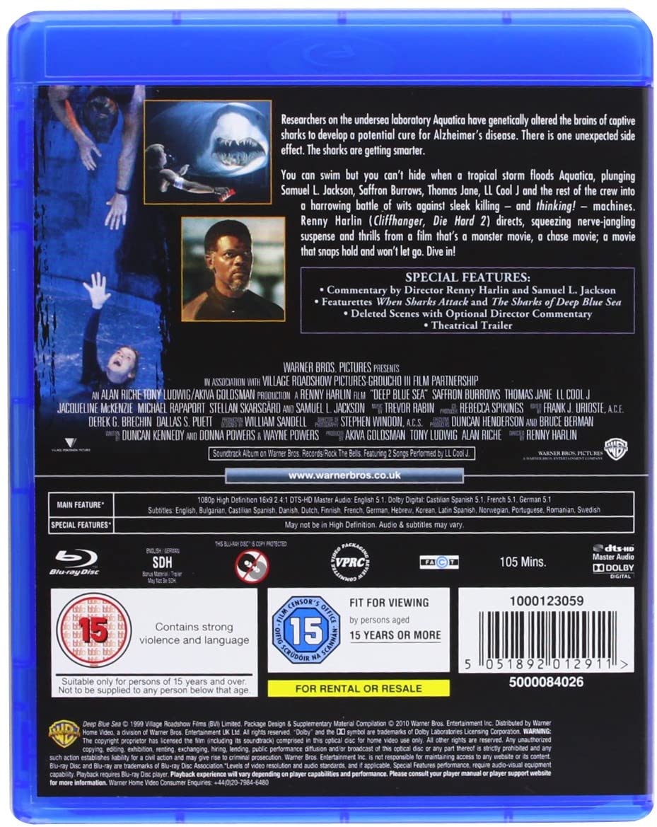 Deep Blue Sea [1999] (Blu-ray)