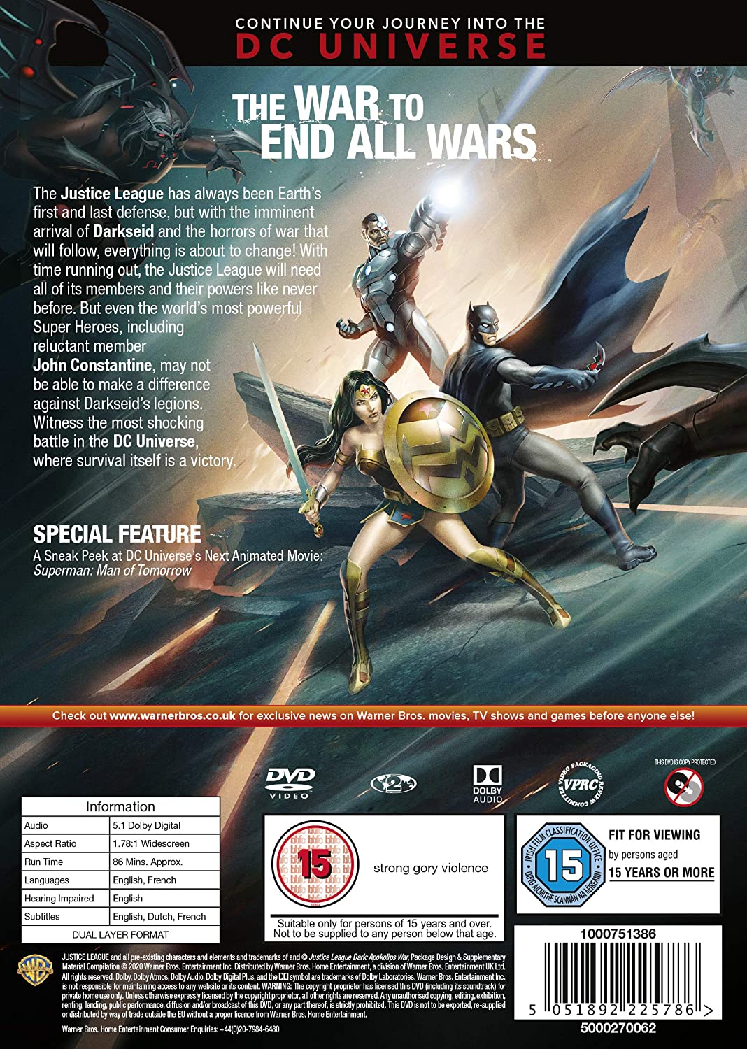 Justice League Dark: Apokalips War (DVD) (2020)