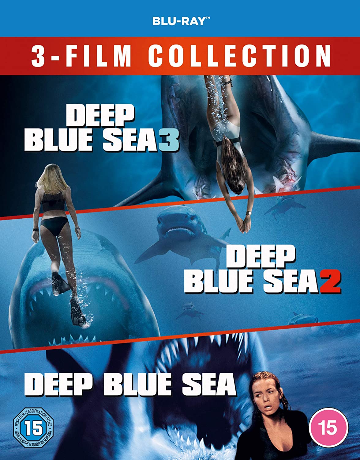 Deep Blue Sea 3-Film Collection [Deep Blue Sea 1, 2 & 3] [2020] (Blu-ray)