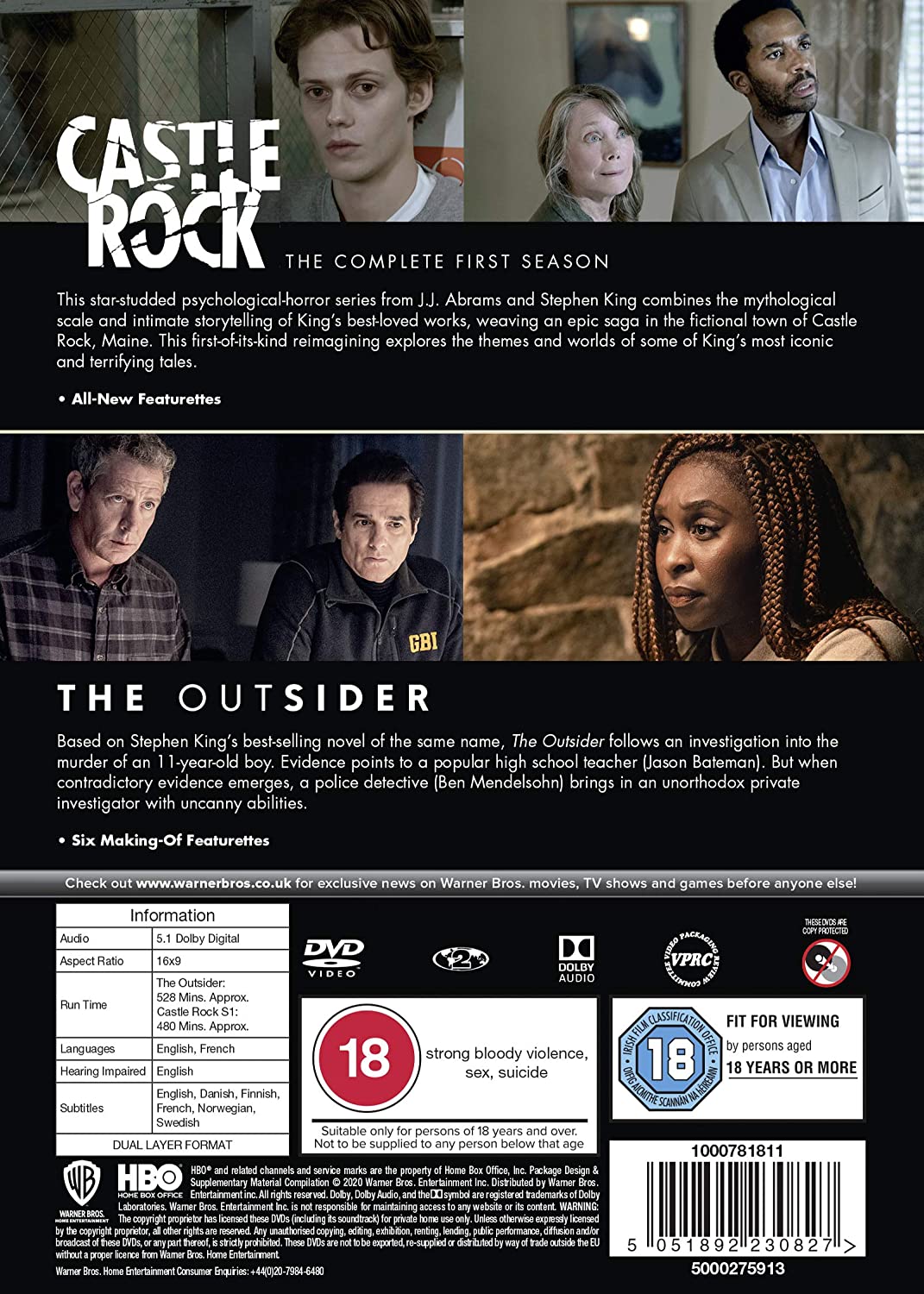 Castle Rock: Season 1 and The Outsider – 2 Series Collection (DVD)