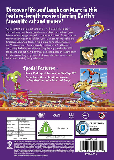 Tom and Jerry Movie: Blast Off to Mars [New line look] [2005] (DVD)