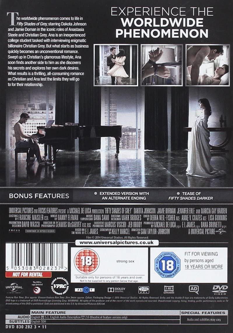 Fifty Shades of Grey [The Unseen Edition] [2015] (DVD)