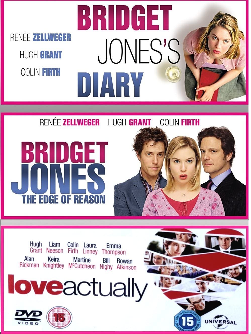 Bridget Jones's Diary/The Edge Of Reason/Love Actually (DVD)