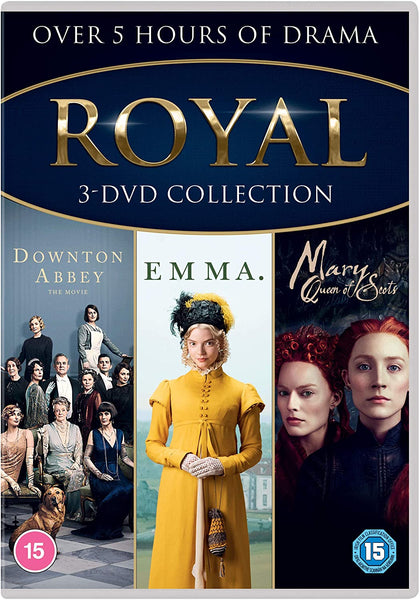 Royal 3 Film Collection Downton Emma Mary Queen Of Scotts DVD