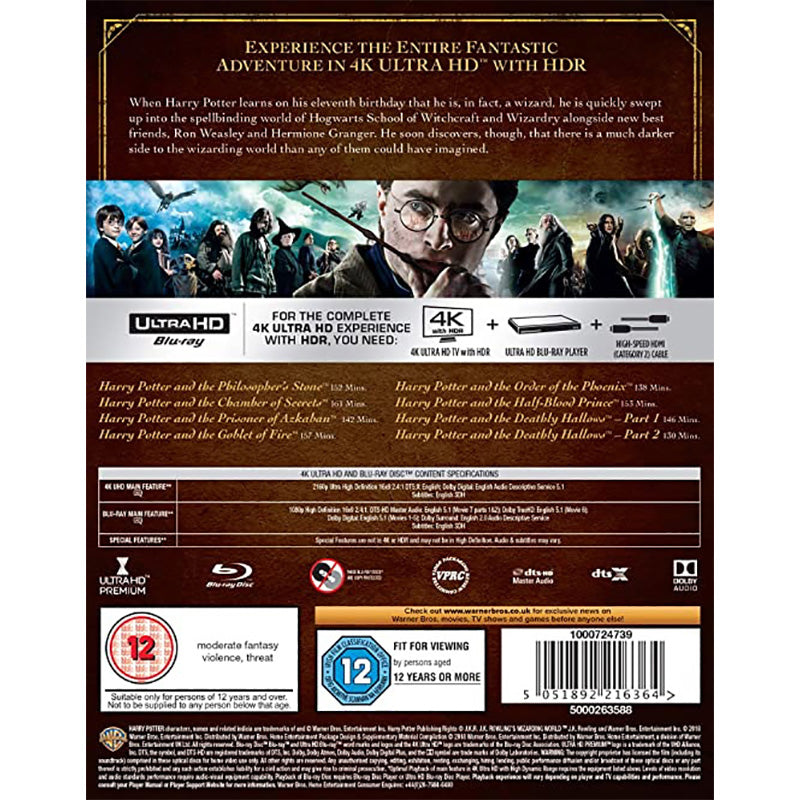 Harry Potter – Intégrale 8 Films : Edition  [Blu-ray]: DVD et Blu-ray  