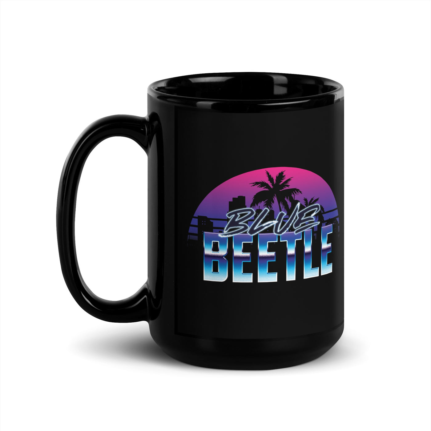 Blue Beetle Cityscape Mug