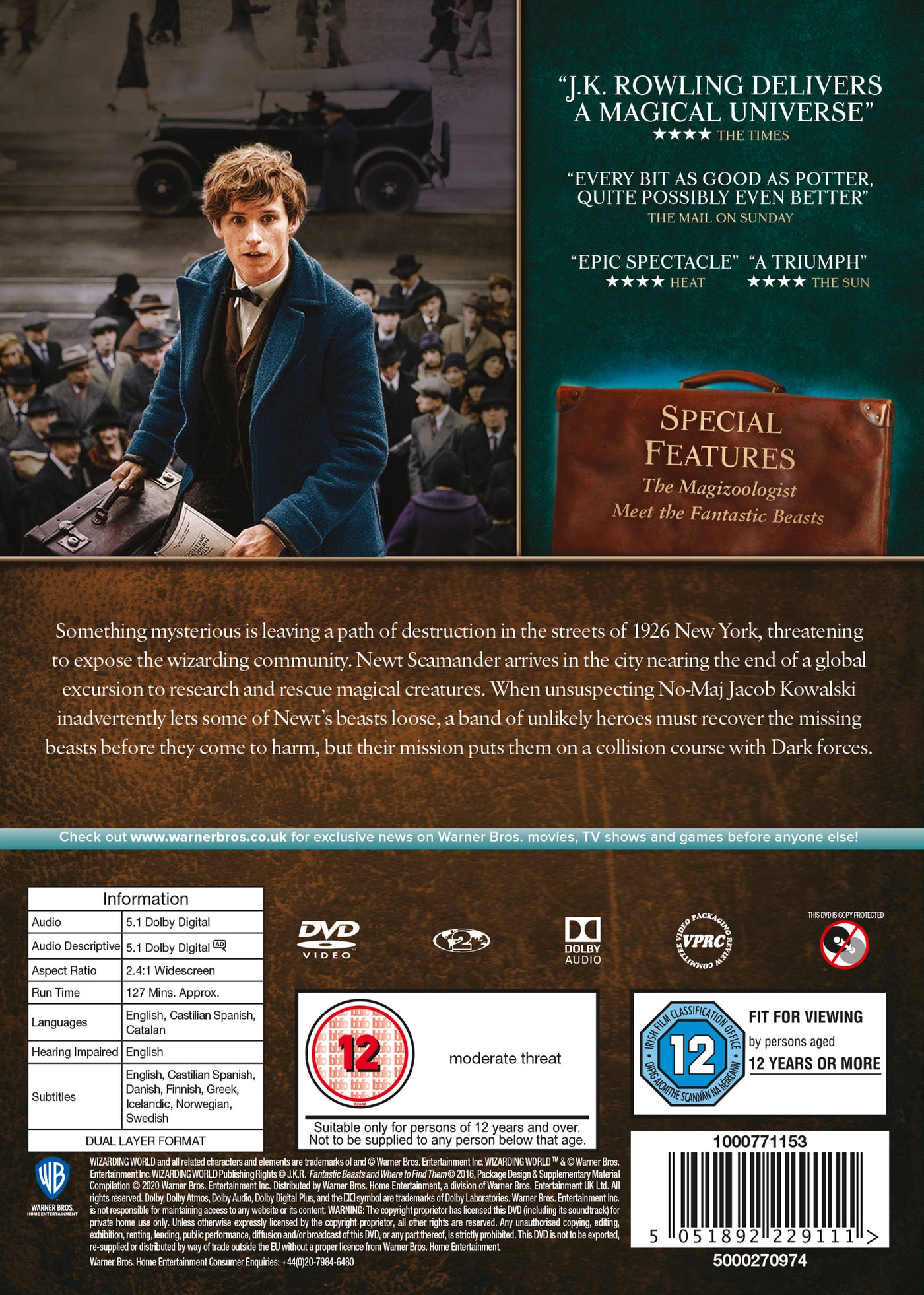 Fantastic Beasts and Where to Find Them (DVD) (2016)