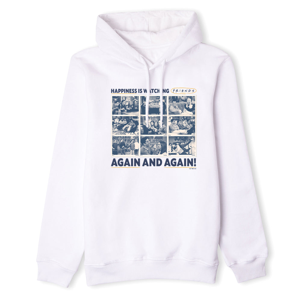 Warner Bros Happiness is Watching Friends Again and Again Unisex Hooded Sweatshirt