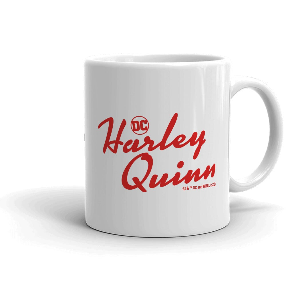Harley Quinn Caffeine Is My Reckoning White Mug