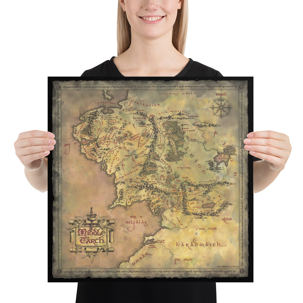 The Lord of the Rings Map Of Middle Earth Premium Poster