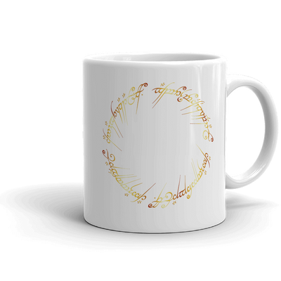 Lord of the Rings The One Ring White Mug