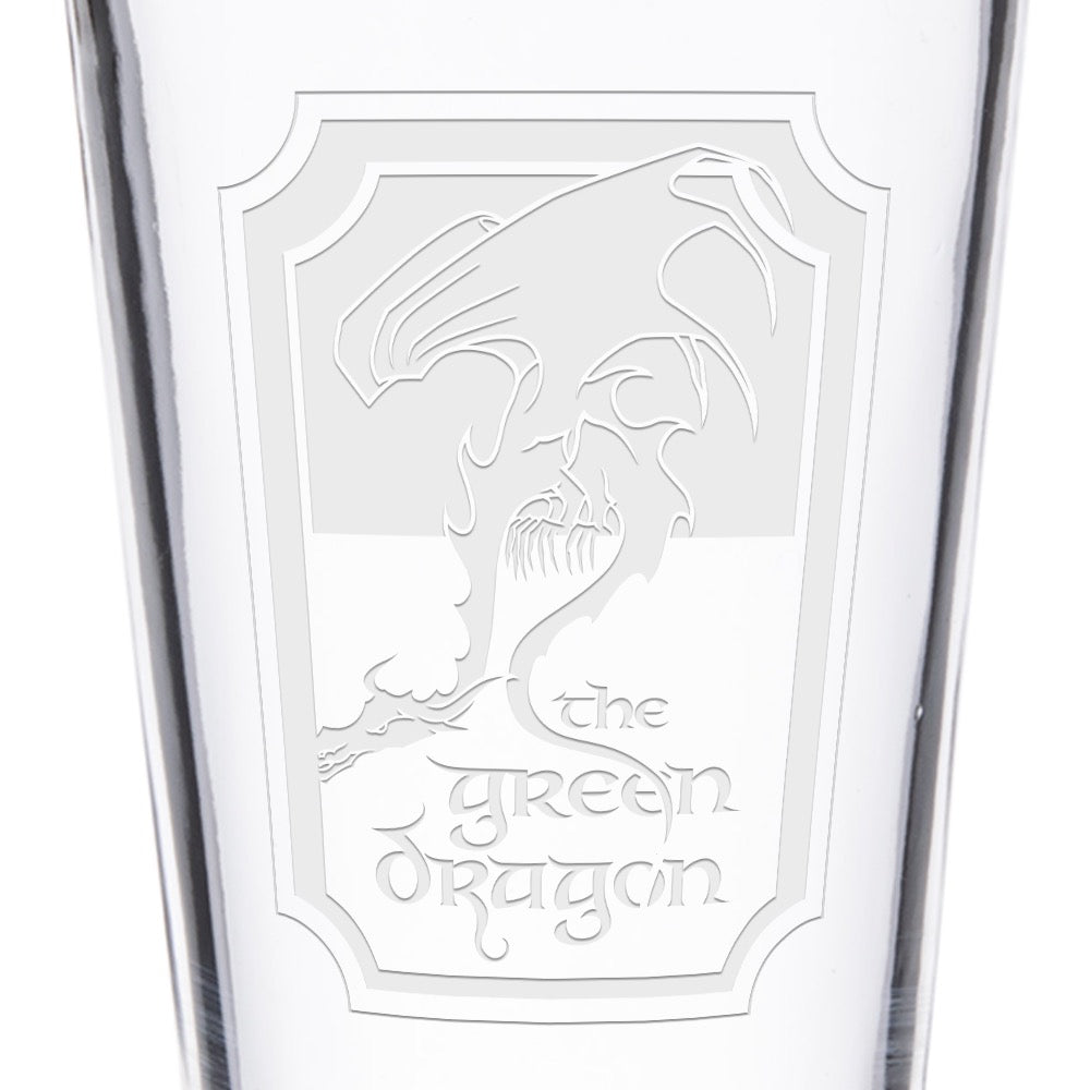 Lord of the Rings The Green Dragon Pub Engraved Pint Glass