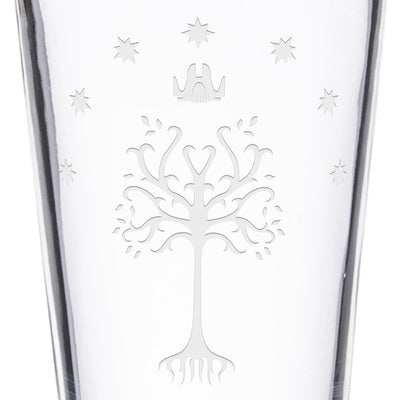 Lord of the Rings Tree Of Gondor Engraved Pint Glass