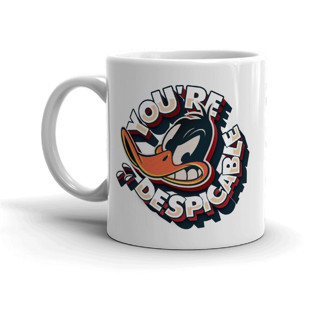 Looney Tunes Daffy Duck You're Despicable White Mug