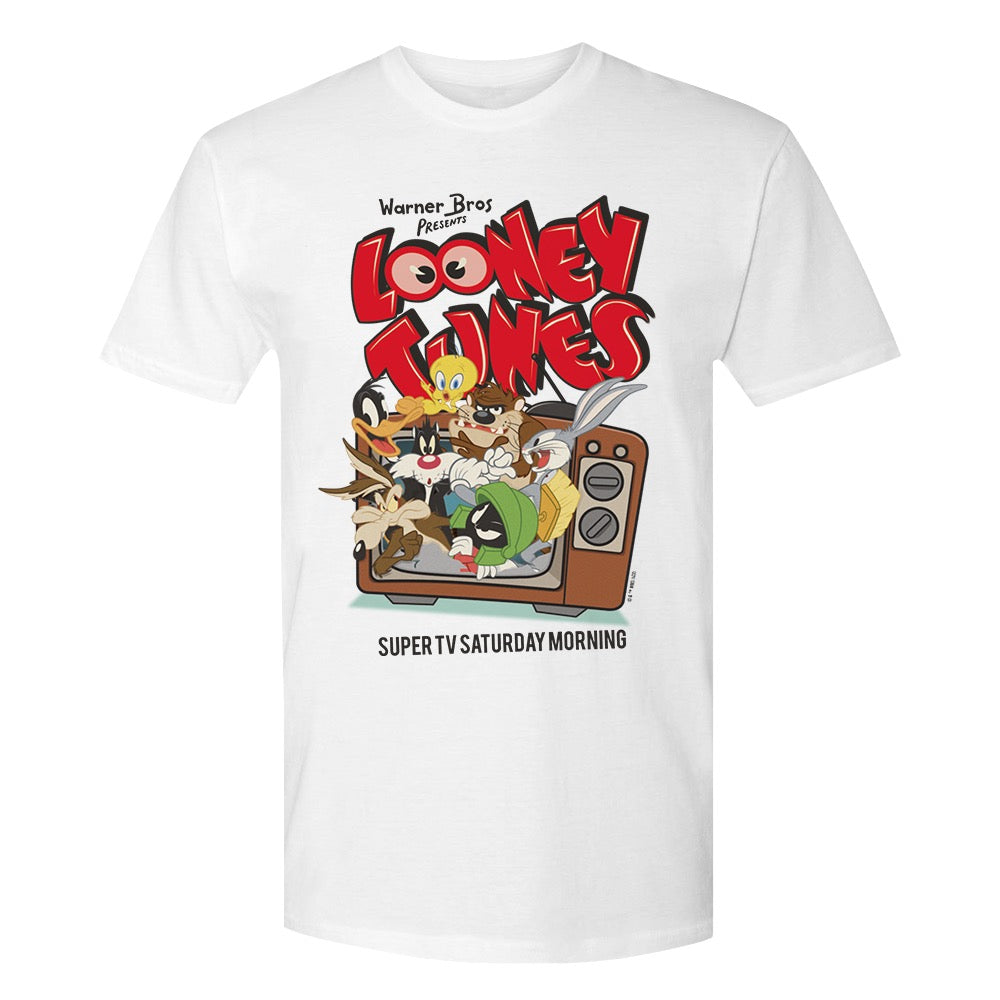 Looney Tunes Super TV Saturday Morning T-shirt Adult Short Sleeve T-Shirt
