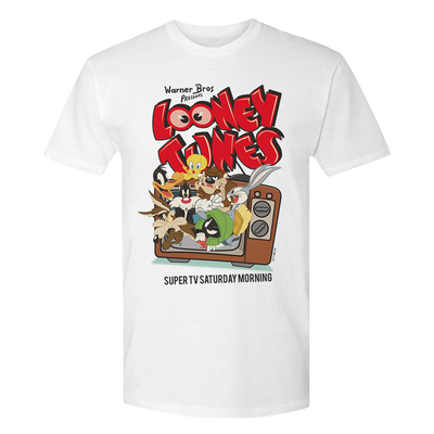 Looney Tunes Super TV Saturday Morning T-shirt Adult Short Sleeve T-Shirt