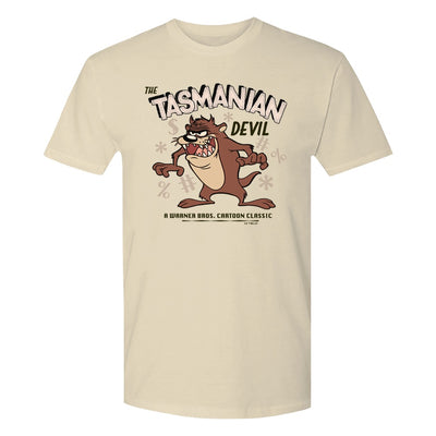 Looney Tunes Tasmanian Devil Grawlix Adult Short Sleeve T-Shirt