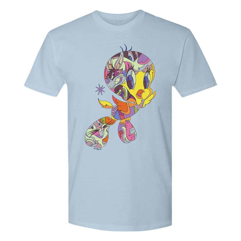 Looney Tunes Tweety Graffiti Adult Short Sleeve T-Shirt