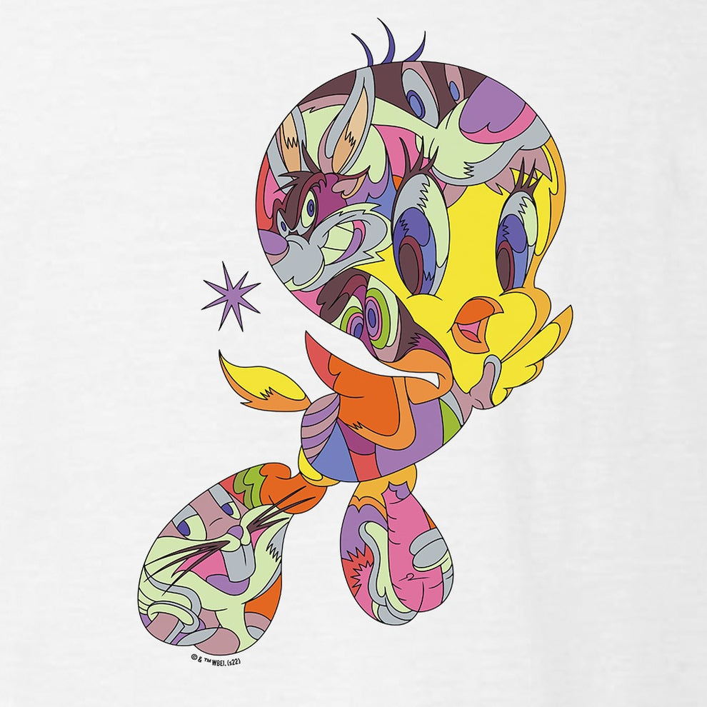 Looney Tunes Tweety Graffiti Adult Short Sleeve T-Shirt