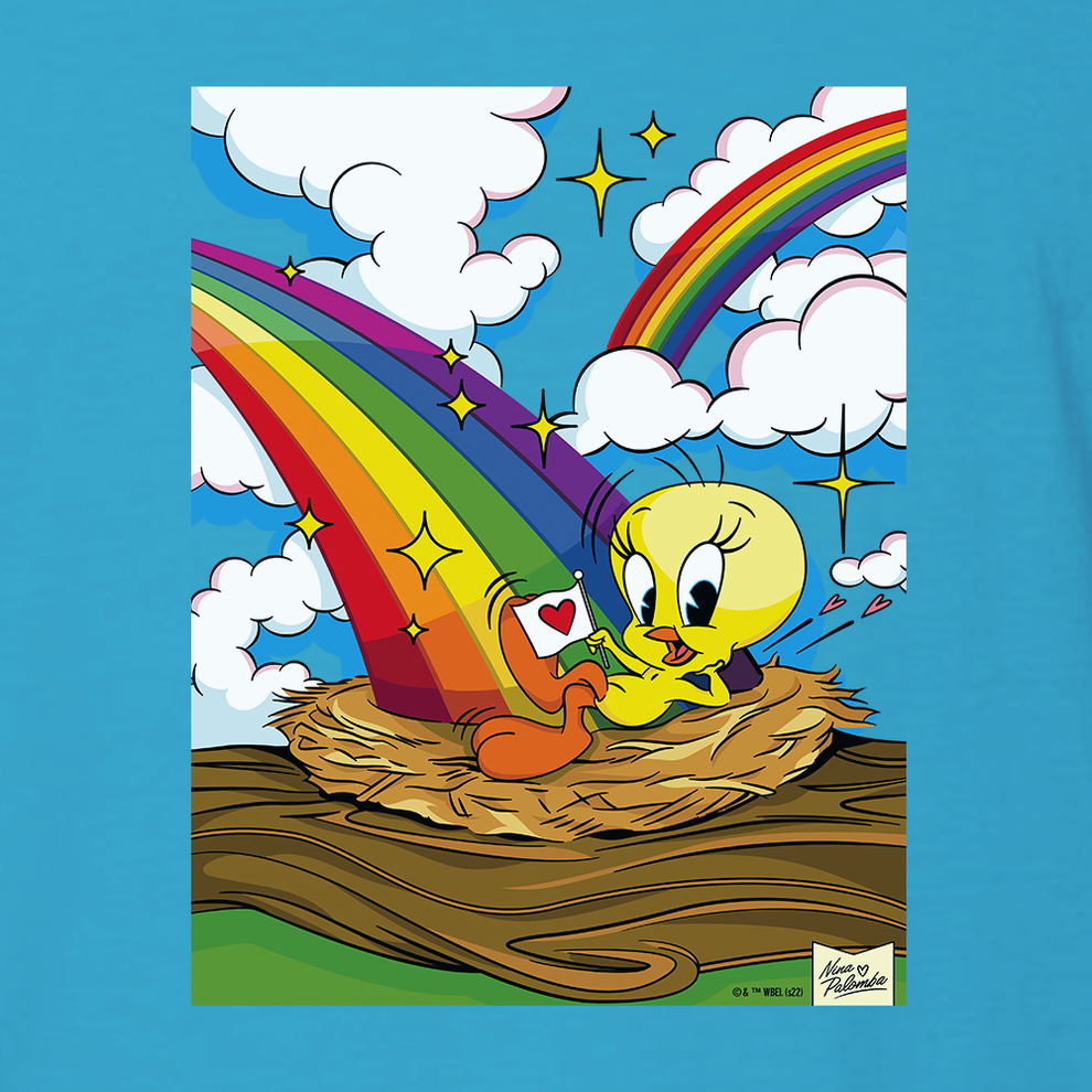 Looney Tunes Tweety Graffiti Adult Short Sleeve T-Shirt