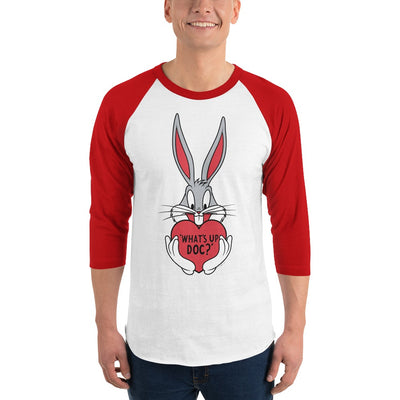 Looney Tunes Bugs Bunny What's Up Doc? Heart ¾ Sleeve Raglan T-Shirt