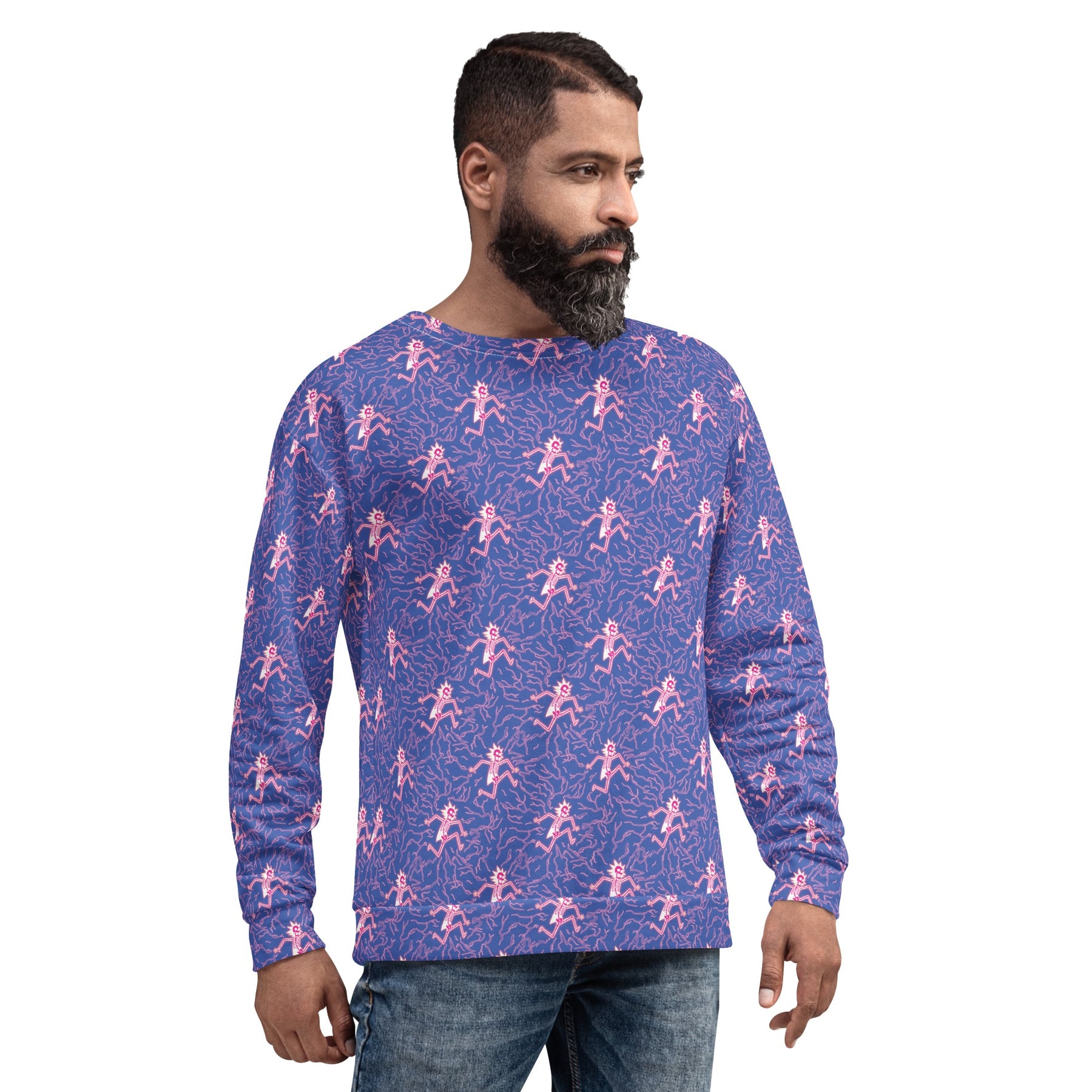 Rick and Morty Pattern 41 Unisex Crew Neck Sweatshirt