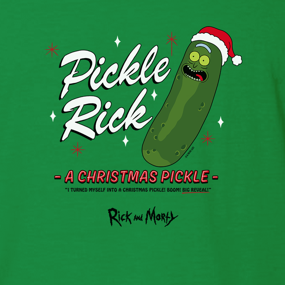 Rick and Morty Christmas Pickle Men's Short Sleeve T-Shirt