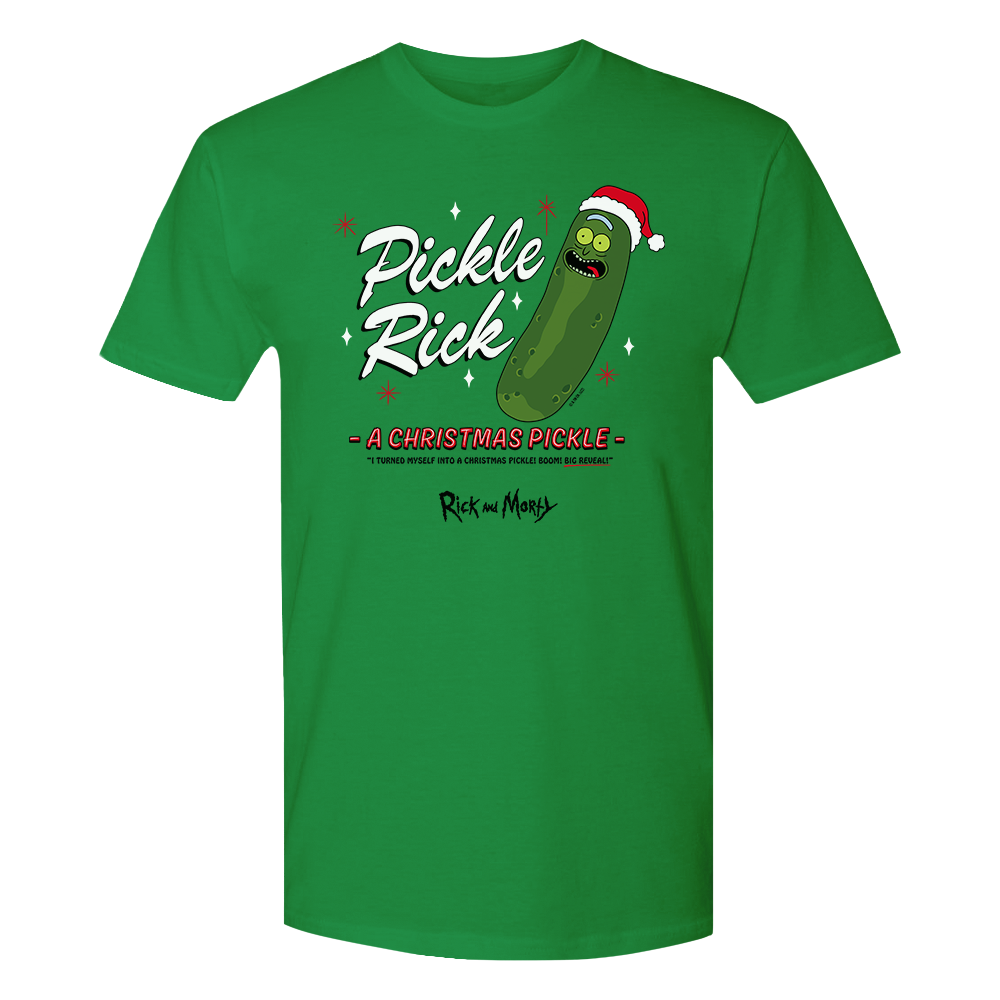 Rick and Morty Christmas Pickle Adult's Short Sleeve T-Shirt