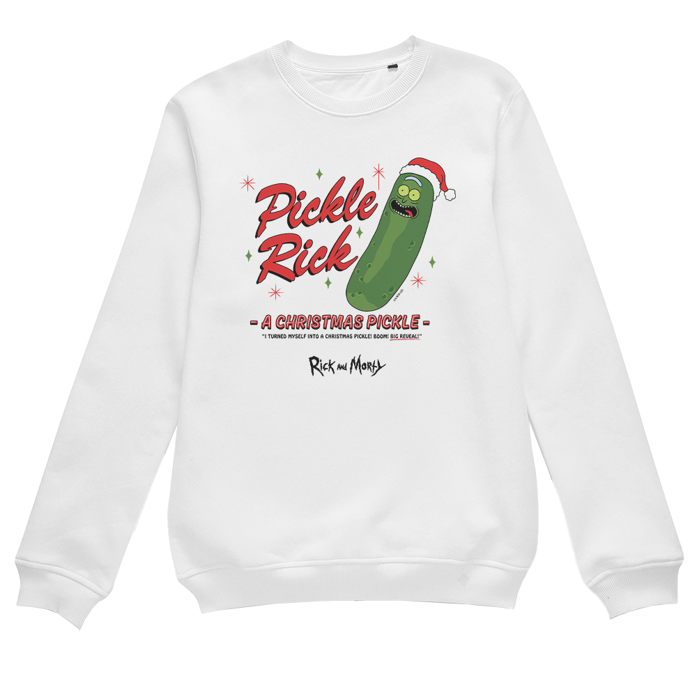 Rick and Morty Christmas Pickle Unisex Crewneck Sweatshirt
