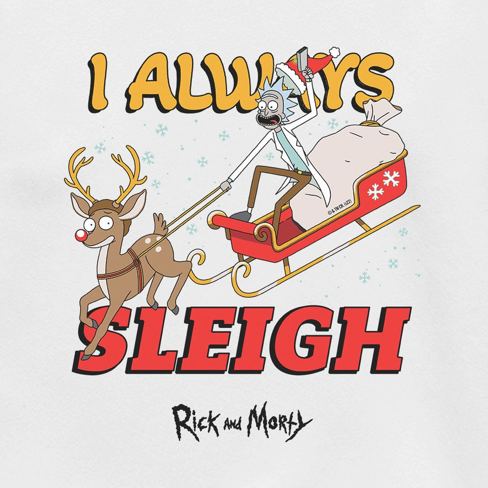 Rick and Morty I Always Sleigh Unisex Crewneck Sweatshirt